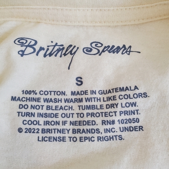 BRITNEY SPEARS STRONGER GRAPHIC TEE YELLOW PINK SHORT SLEEVE WOMENS ( S ) - Picture 8 of 8